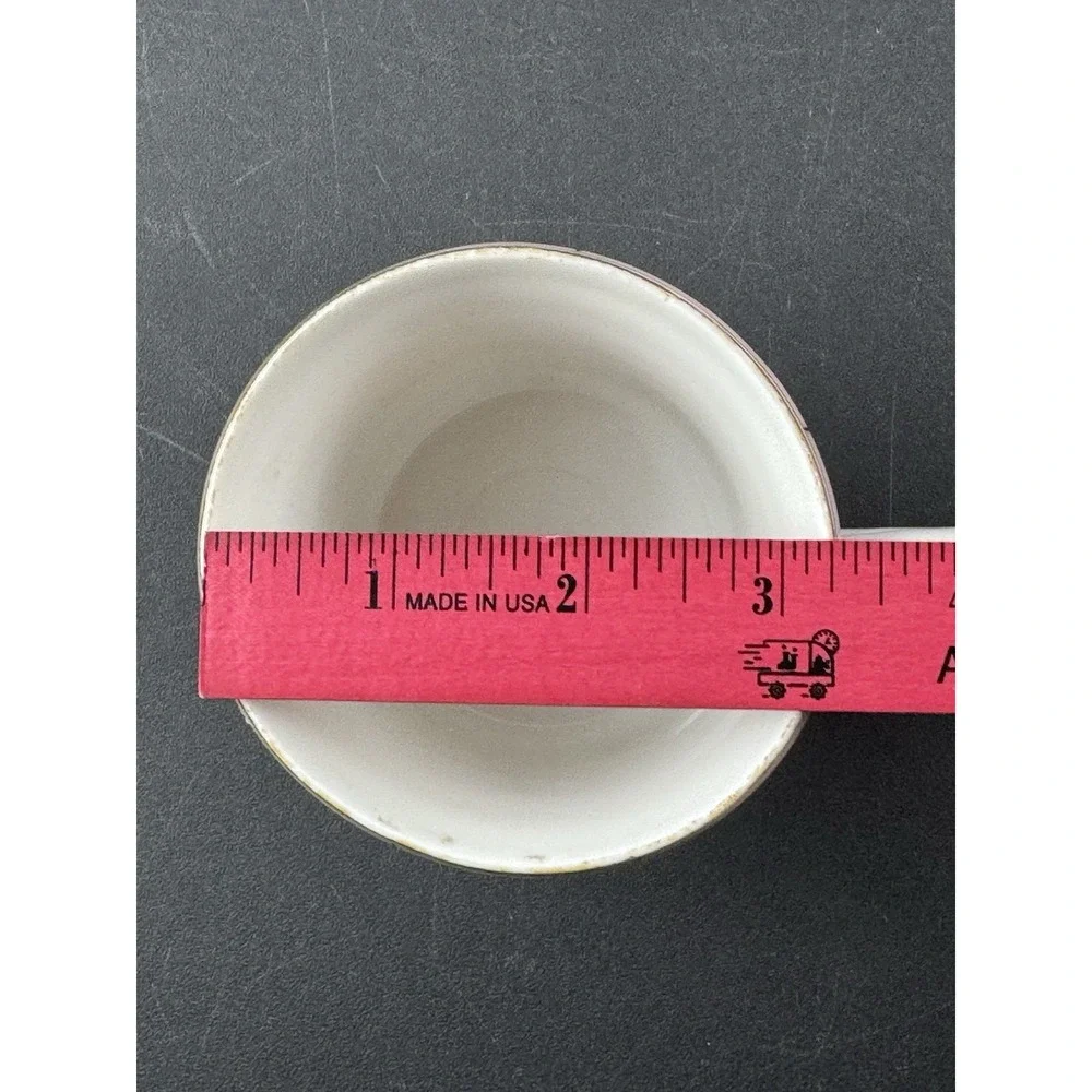 Vintage Handpainted Porcelain Shaving Mug Pink with Flowers